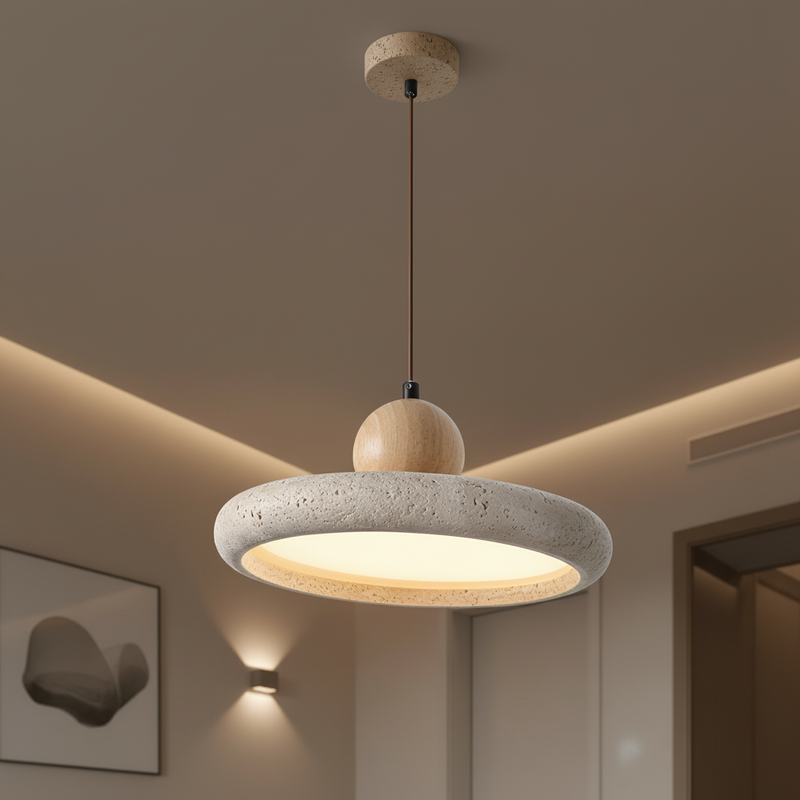 Suspension en travertin – Vaelor, vue 1