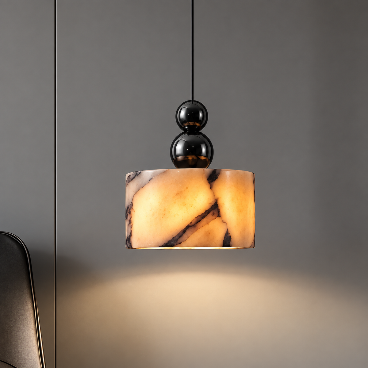 Suspension en onyx naturel – Vaelor, vue 1