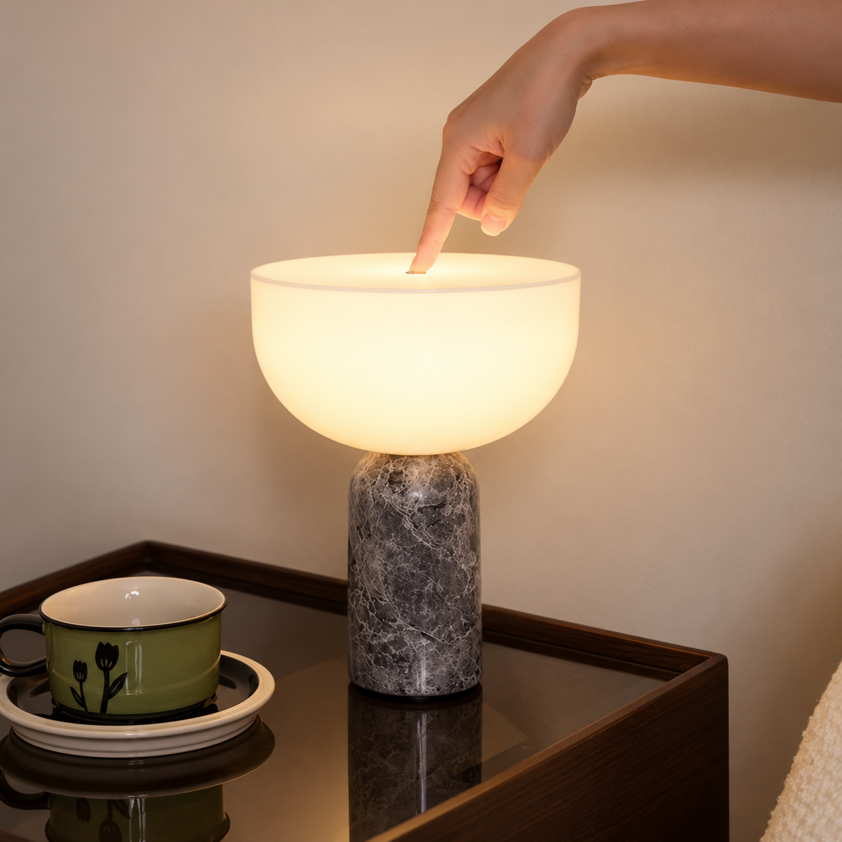Lampe de table sans fil en marbre – Vaelor, vue 7