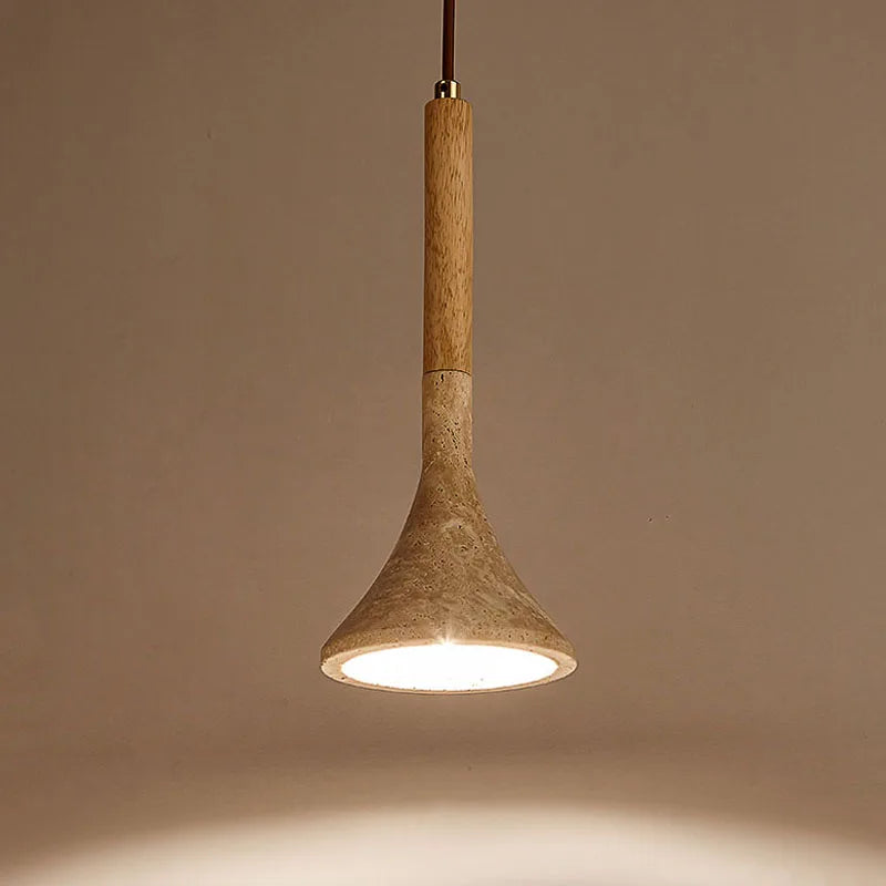 Suspension wabi-sabi en travertin – Vaelor, vue 4