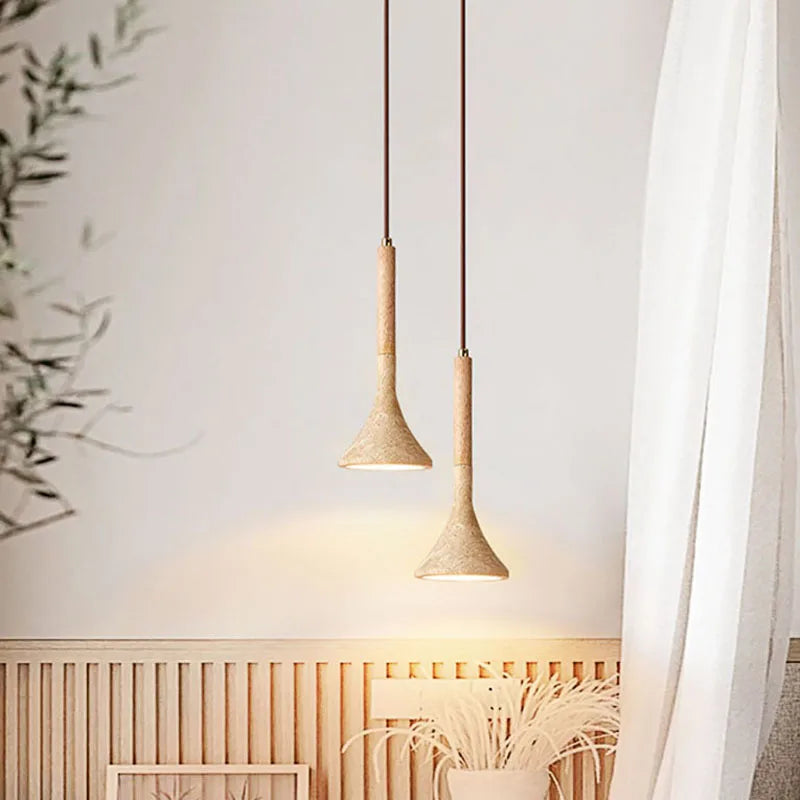Suspension wabi-sabi en travertin – Vaelor, vue 2