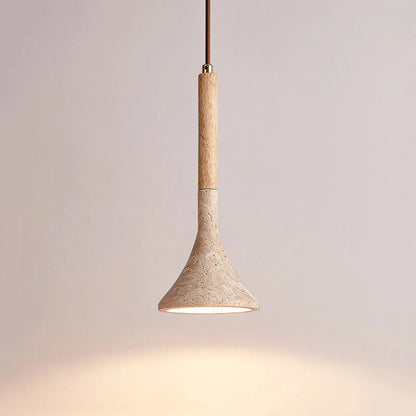 Suspension wabi-sabi en travertin – Vaelor, vue 1