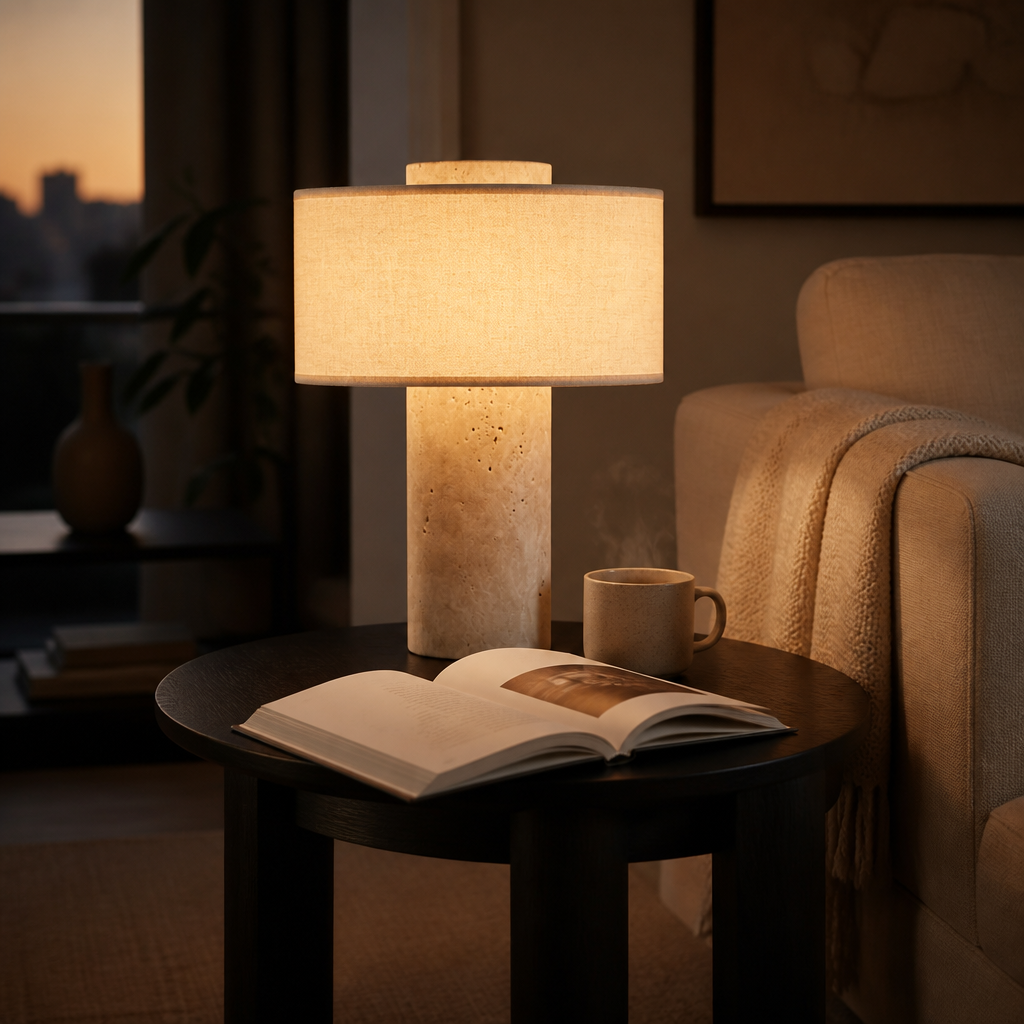 Lampe sans fil grand format en pierre – Vaelor, vue 5